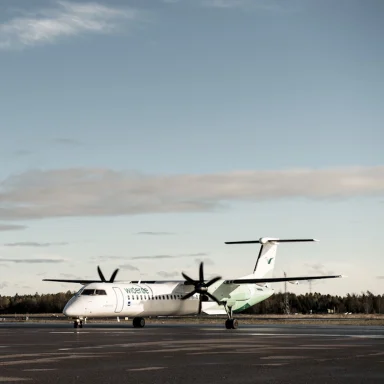 Billede af et dash 8-Q400 fly